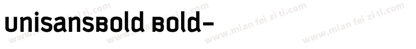 UniSansBold Bold字体转换